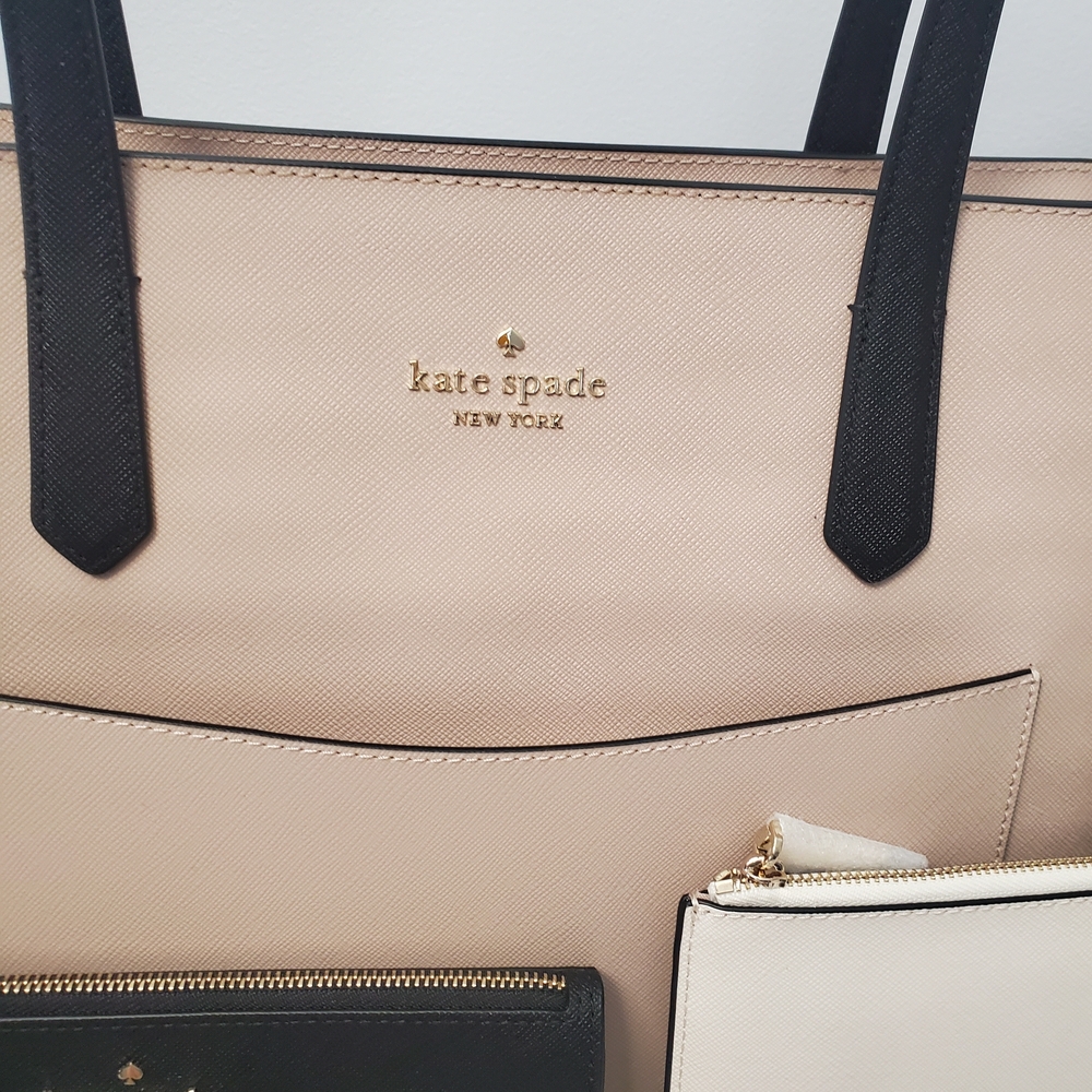 Kate Spade Staci Leather Tote Bag Set. NWT - Picture 3 of 7